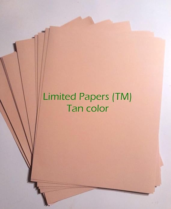 Copy And Print Paper, Tan Color, 250 Sheets. 67# Vallum bristol, 11"x17".