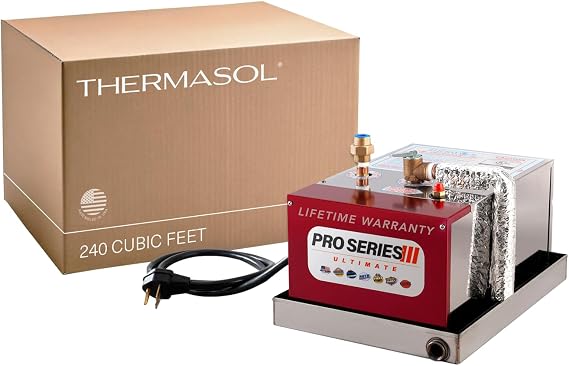Thermasol Shower Steamer to Enhance Daily Shower Routine with Soothing Shower Steam, Steam Generator Output Supports Relaxation, Circulation, Healthy Skin, Essential Shower Accessory, 240 cubic ft