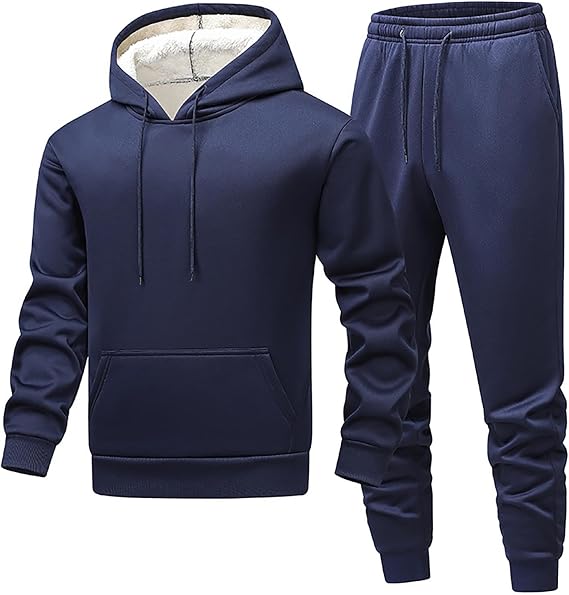 Track Suits for Men 2 Piece Fleece Lined with Pockets,Fall Winter Outfits