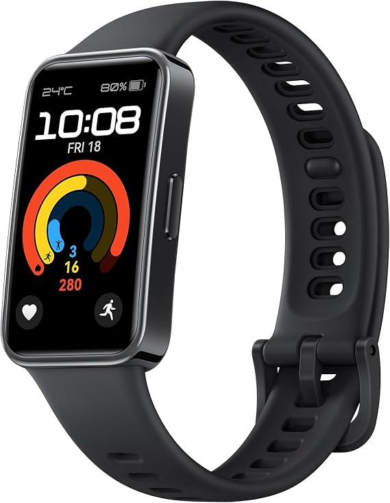 HUAWEI Band 9 Smart Watch, Fluoroelastomers Material Band, High Precision Health Monitoring, Automatic Brightness Adjustment, 1.47 inch AMOLED Display, Ultra-Narrow Bezel, Slim and Lightweight, 9-Axis