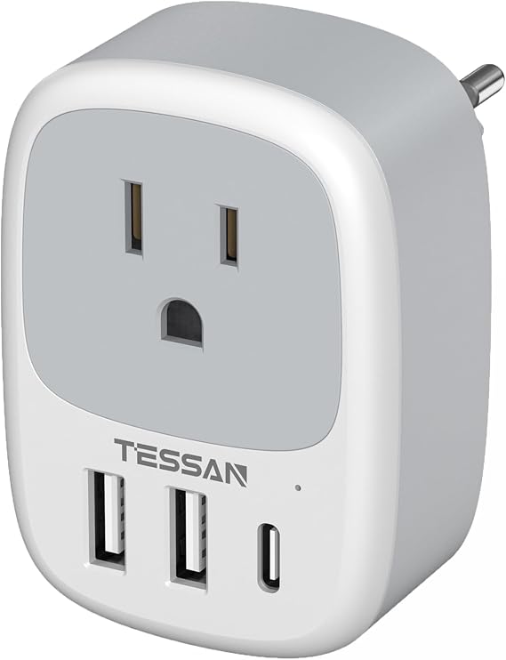 TESSAN Type G Power Adapter, UK Outlet Adaptor