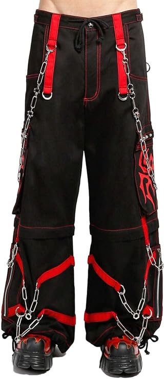 Tripp NYC Spider Zip Off Pants [BLACK/RED]