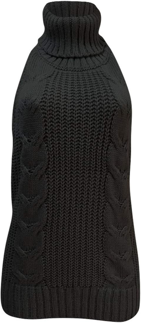 Olens Japan Style Turtleneck Sleeveless Open Back Sweater Anime Cosplay Sweater