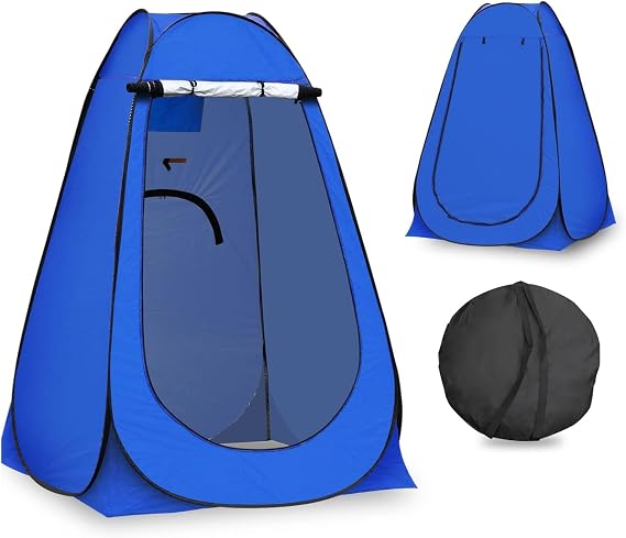 Kamp Giyinme Duş Çadırı, Kolay Kurulumlu, Güneş Işığına Dayanıklı Giyinme Kabini, 190 Cm Yükseklik, Su Geçirmez Tasarım, Taşıma Çantalı, Seyahat Kamp Doğa İçin Portatif Duş Tuvalet Giyinme Kabini