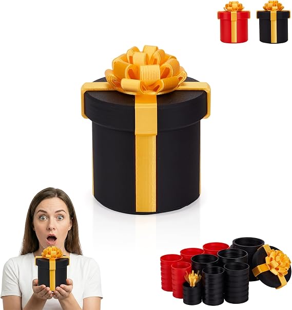 4.72 in Gotcha Box Prank with Surprise Finger, Annoying Nested Screw Gift Box with Finger, 3D Printed Annoying Gift Box with Pop Up Fingers, Funny Gifts for Kids