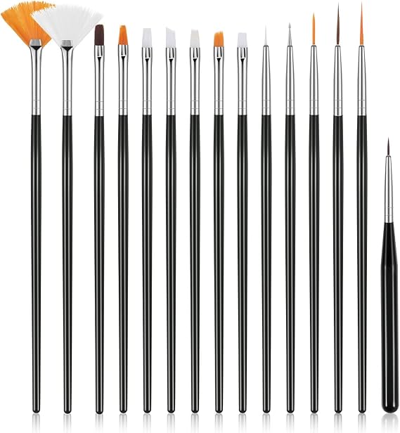 30 pcs Cake Painting Brushes, Cake Decorating Brushes Food Paint Brush Fondant Sugar DIY Tools Set Cake Decorating Tools Cookie Brushes Set Stocking Stuffers for Bakers(Black)