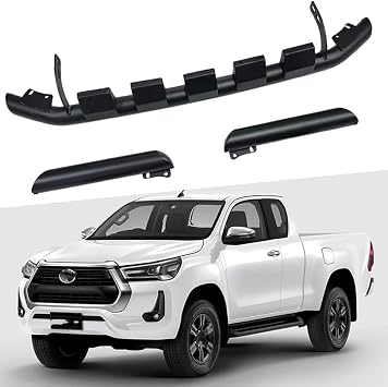 Front Bumper Bull Guard Bar Protector Steel Compatible with Toyota Hilux Revo 2015-2024 Grille Guard Steel Off-Road Pickup Truck Heavy Duty Brush Push Bull Bar