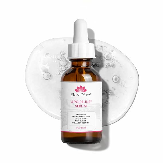 Skin Deva Argireline Peptide Serum with Hyaluronic Acid Acetyl Hexapeptide-8 Formula Hydrating Anti-Aging Face Serum for Fine Lines & Smoother-Looking Skin (1 fl oz)