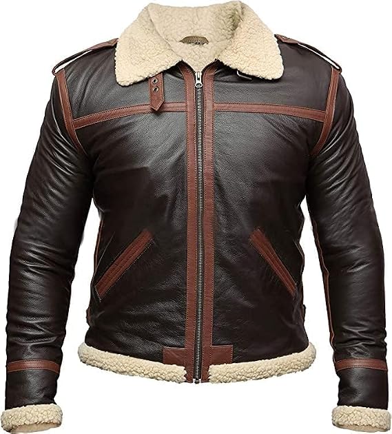 Leon Kennedy Jacket RE4 Leon Scott Kennedy Jacket - Shearling Jacket Men Resident Gaming Jacket Evil Brown 4 (as1, alpha, x_s, regular, regular, XS)