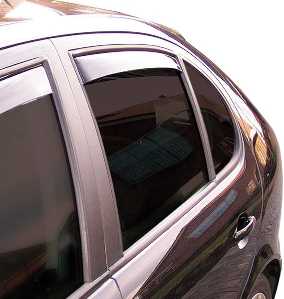 ClimAir Master Black Rear Wind Deflectors Compatible with Volvo XC40 2018 Onwards