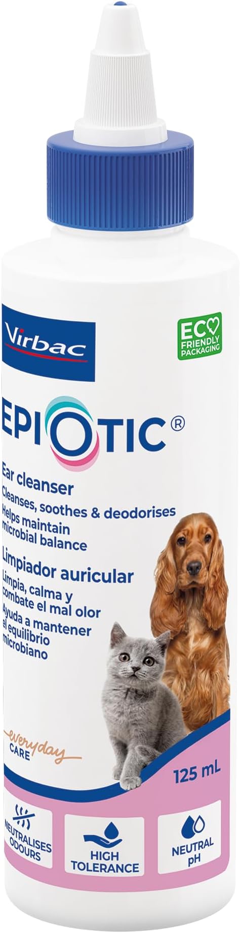 Virbac - headphone cleaning solution for dogs and cats epi otic 125ml