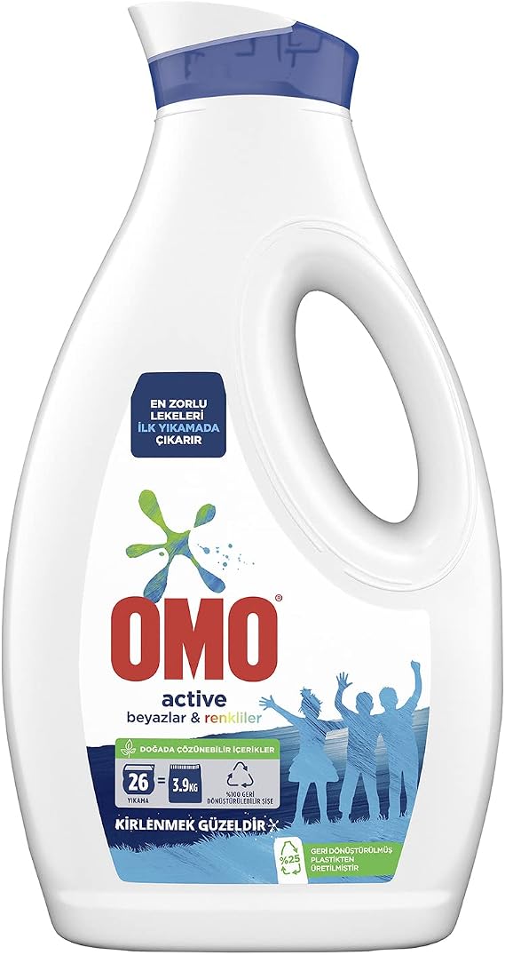 Omo Liquid Active Cold Power Laundry Detergent for Whites and Colours 1690ml
