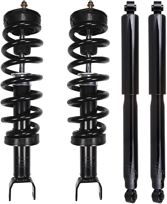 Struts Front Complete Struts Spring Assembly + Rear shock absorbers Fits 2009 2010 for Dodge for Ram 1500,2011 2012 2013 2014 for Ram 1500 Quick Struts 172292 37164 - Set of 4
