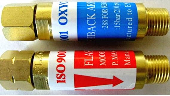 Oxygen & Acetylene/Propane Flashback Arrestor Set, Regulator End