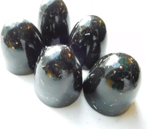 5 Iron Oxide Small Power Domes Orgone Generator Energy Accumulator PERFECT GIFTING TOOL! Made 528Hz Frequency with OM Chants Many Beautiful Ingredients and Colors!