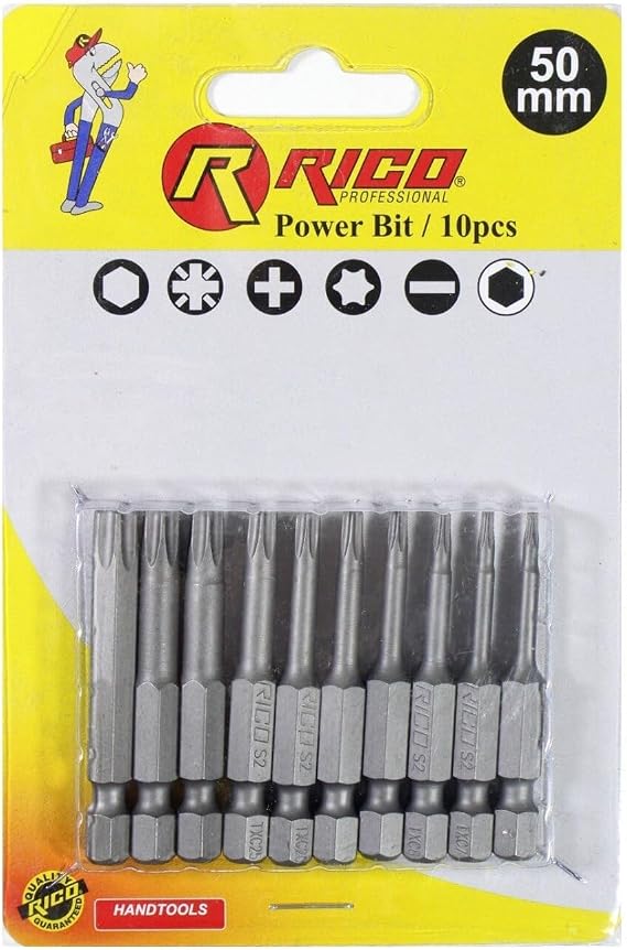 Rico 005-KK1131 Torx Matkap Ucu Seti 10 Parça, 50 mm