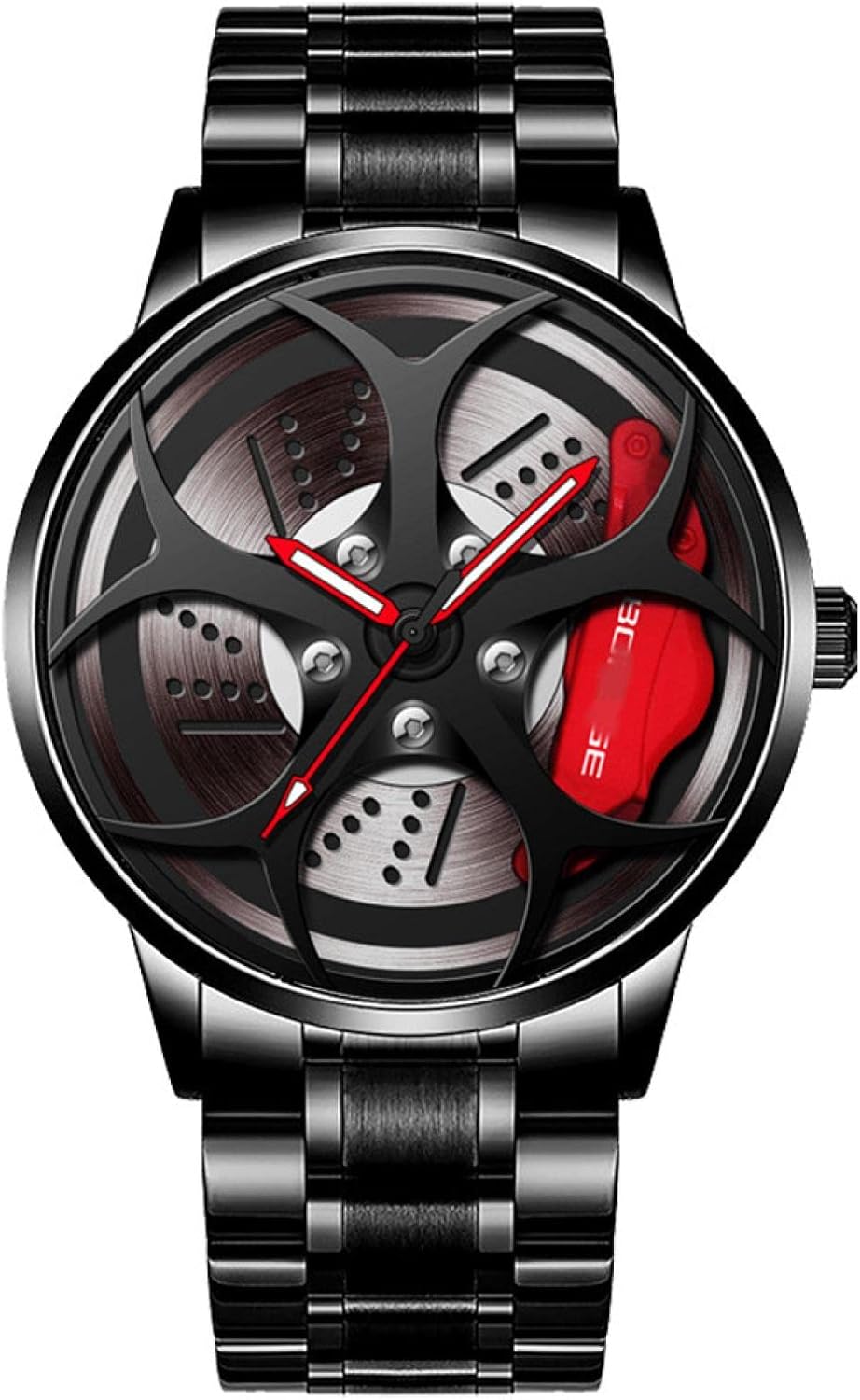 Men Creative Watch, Men Custom Design Waterproof Sport Wrist Watch Men 3D Car Wheel Quartz Wrist Watch A