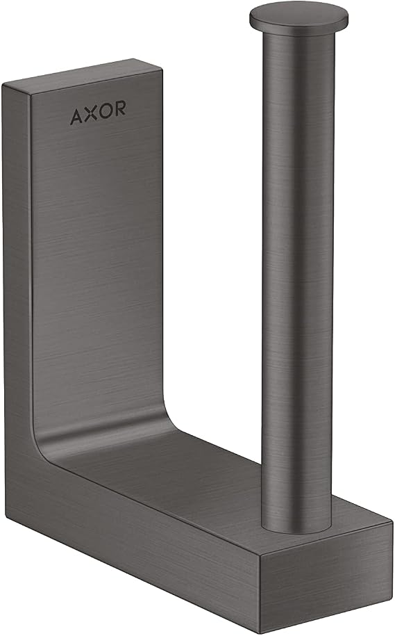 AXOR Universal Rectangular Toilet Paper Holder in Brushed Black Chrome, 42654340