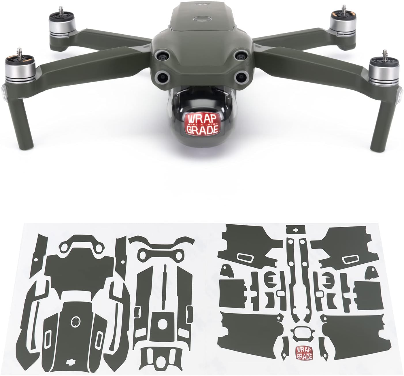 Wrapgrade Main Unit Skin DJI Compatible with DJI Air 2S (AMRY GREEN)