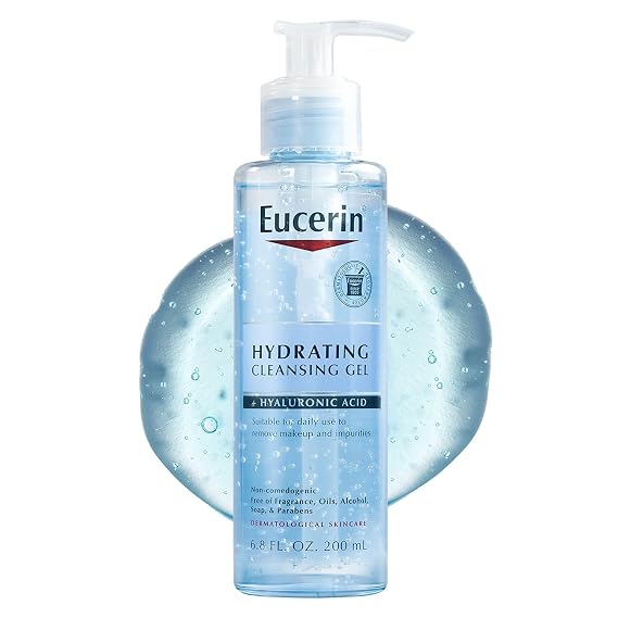 Eucerin Hydrating Cleansing Gel with Hyaluronic Acid, 6.8 FL OZ