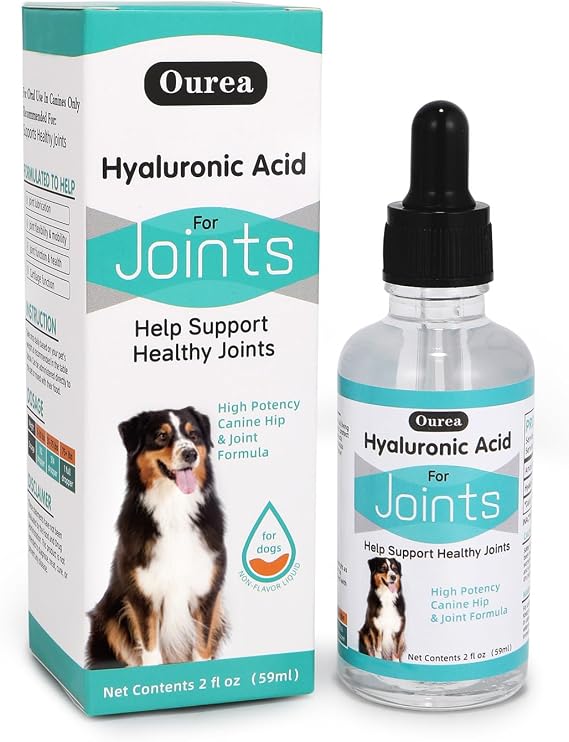 Hyaluronic Acid Joint Supplement for Dogs, Dog Hip and Joint Supplement, High Molecular Weight Natural Support for Dog Joint Health & Movement,