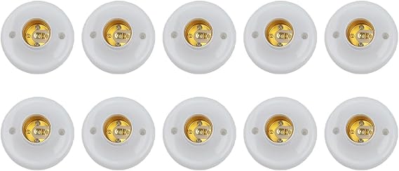 E27 Lamp Socket Set, 10-Pack Screw Cap Light Bulb Holders