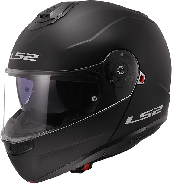 LS2 Helmets Strobe II Modular Motorcycle Helmet W/SunShield (Matte Black - 4X-Large)