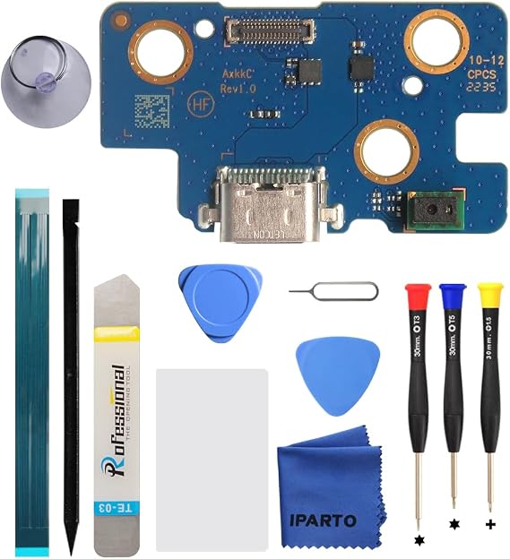 Charging Port Replacement Kit for Samsung Galaxy Tab A8 10.5 (2021) SM-X200 SM-X205 USB Flex Dock Connector Charging Flex Replacement with Tools