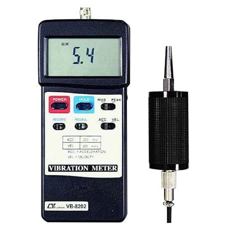 Digital Vibration Meter Mechanical Vibration Meters for Industrial Use Handheld Vibration Analyzer Portable Vibration Meter for Equipment Diagnostics | Model: VB-8202