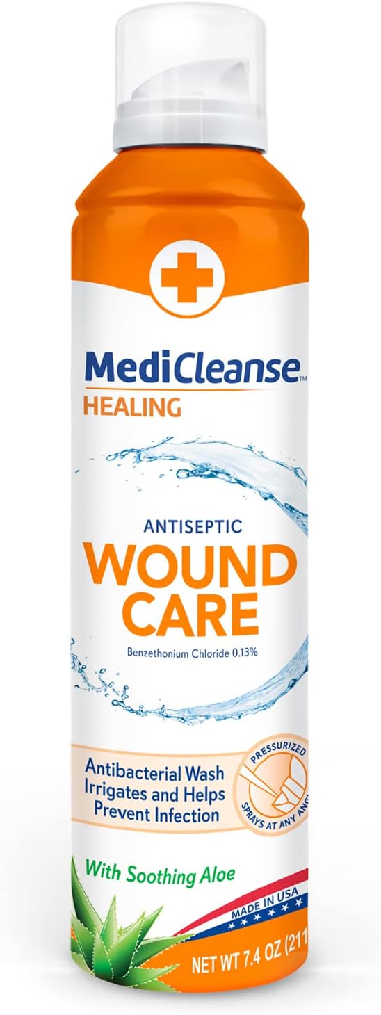 MediCleanse First Aid Antiseptic Wound Care, Fine Mist Spray 7.4 Oz