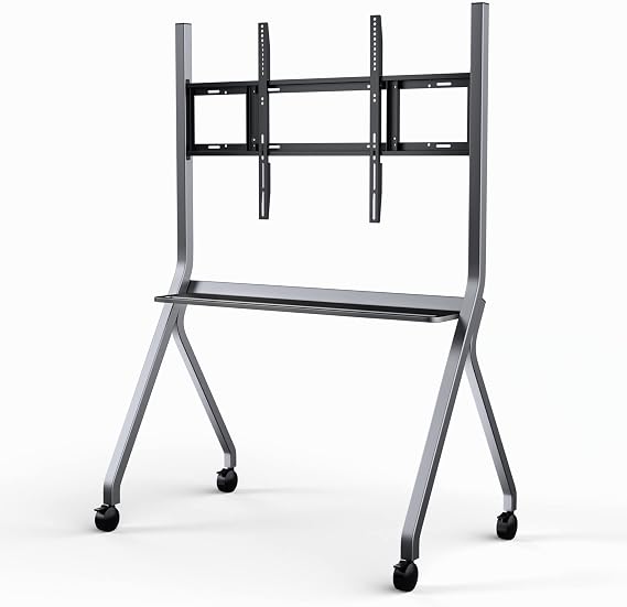 Smart Board Stand for 55"- 86'' Smart Whiteboard, Electronic Whiteboard, Four Lockable Wheels for Smart Board for Classroom