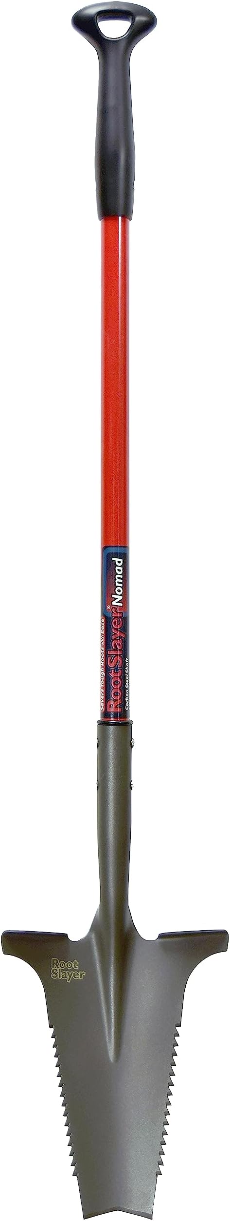 Root Slayer 22311 Nomad Garden Spade, Serrated Edge, Red