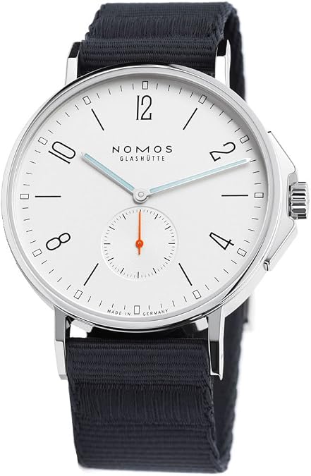 Nomos AHOI Automatic White Dial Black Textile Strap Men's Watch 550