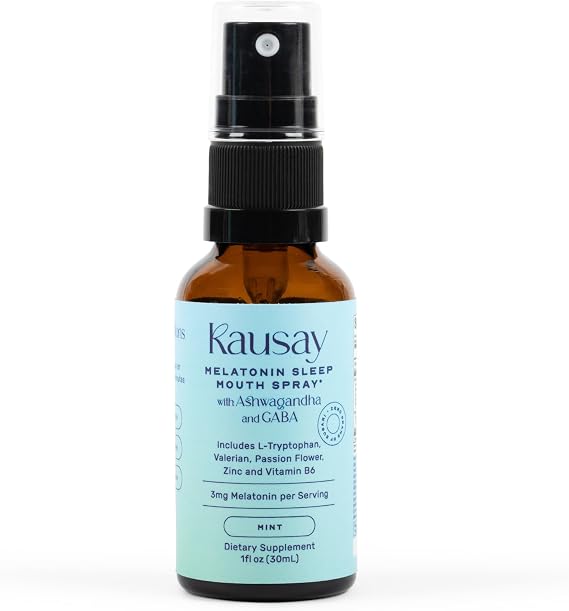 Melatonin Sleep Spray | Fast-Absorbing Mouth Spray with Ashwagandha, GABA & L-Tryptophan | Alcohol- & Sugar-Free | Mint Flavor | 30 mL