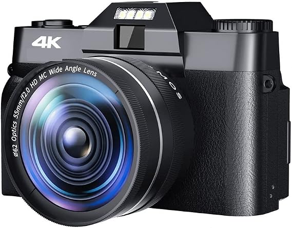 Digital Camera, For Photography, 48 MP, Digital Photography Camera, 3" Flip Screen, Selfile Camcorder, 4K Streaming, Macro Lens, Streaming Video Camera, Easy to Use, Zoom, School Trips, Students