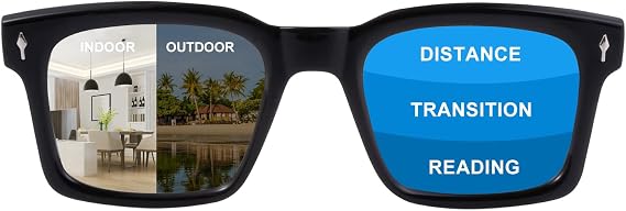 Photochromic Progressive Multifocal Reading Glasses for Men Women Transition Multifocus Readers