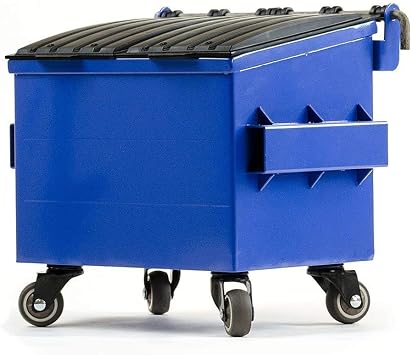 Blue Miniature Desktop Dumpster - Model Trash Bin, Tiny Garbage Can, Mini Trashcan, Toy