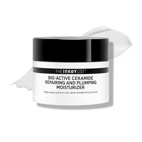 The INKEY List Bio-Active Ceramide Repairing and Plumping Moisturizer 1.7fl oz/50ml, Anti-Ageing Skincare, 24-Hour Hydration Cream, Vegan Friendly, Suitable For All Skin Types