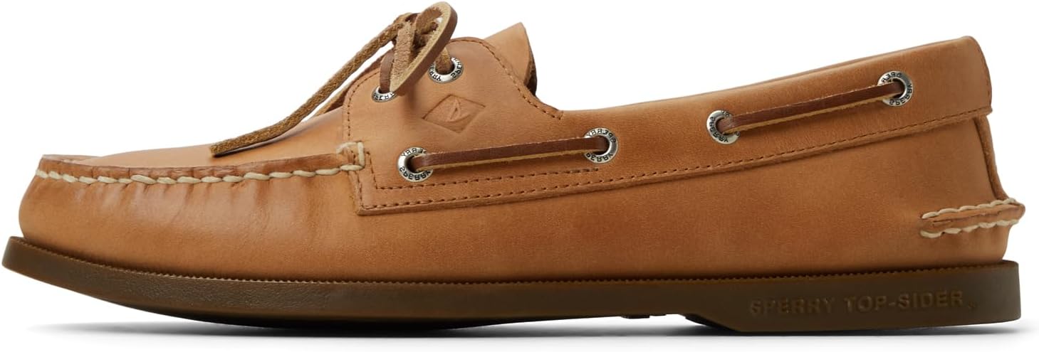 Sperry Men's Authentic Original 2-Eye Leather Boat Shoe, Royal Brown, 7.5