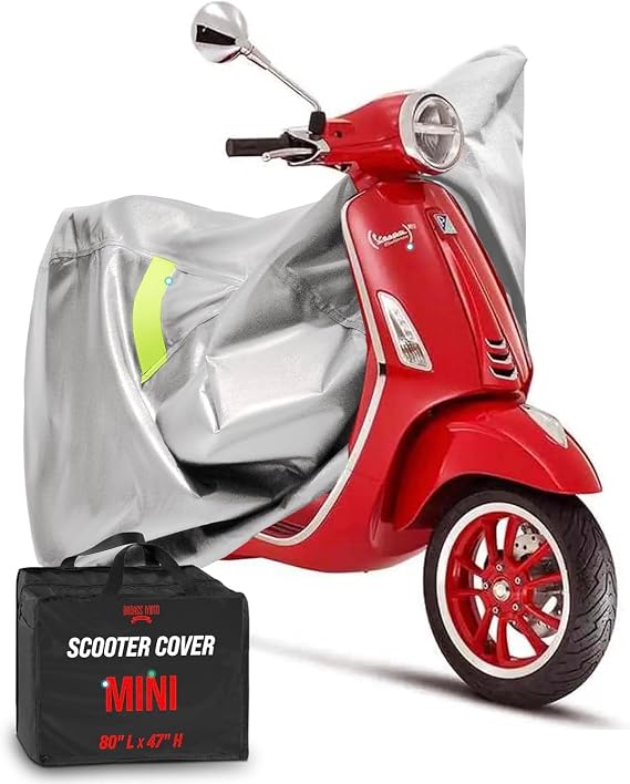 Badass Moto Waterproof Scooter & Moped Cover for Vespa, Honda & More, Gray