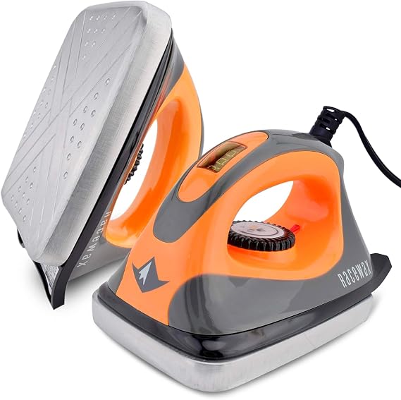 RaceWax Digital Ski & Snowboard Waxing Iron - Wax Iron - Adjustable Temperature & Thick, Dimpled Aluminum Baseplate - Evenly Distributes All Waxes from 176 to 338 Degrees F (80 to 170 Degrees C)
