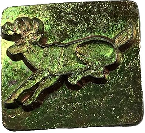 Leaping Deer 3D Leather Stamp (Left Facing)