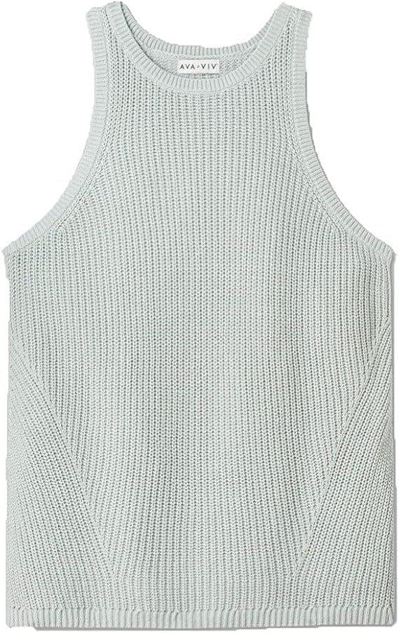 Ava & Viv Women's Plus Size Crewneck Sleeveless Sweater -
