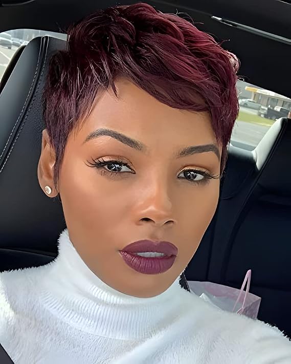 Short Pixie Wigs For Black Women Synthetic Wigs For Black/White Women Pixie Cut Wig Synthetic Hair (NAS918A)