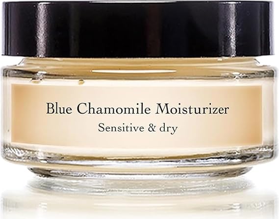 evanhealy Blue Chamomile Moisturizer | Calming Facial Cream with Carrot Seed & Argan Oil | Creamy Moisturizer For Sensitive & Reactive Skin
