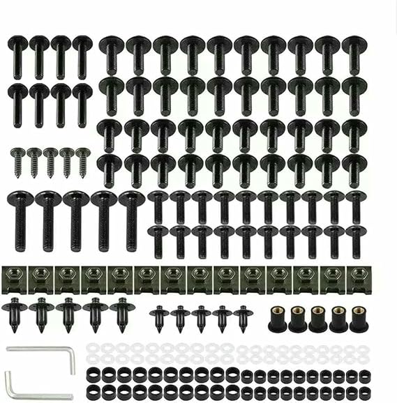 Fairing Complete Screws Kit Bolts for CB300F CB300R CB400 CB400F CB400SF CB400X CB500 CB500F CB500X Stainless Steel Screws Aluminum Fasteners Clips Accessories 177 Pcs