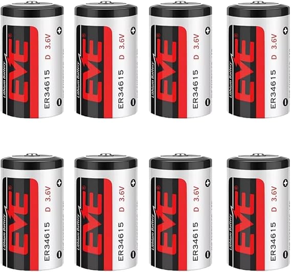 [8-Pack] ER34615 3.6V 19000mAh Lithium Battery D Size High Capacity Lithium Battery