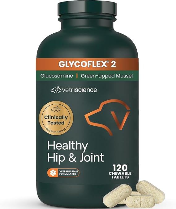 VetriScience Healthy Hip & Joint Tablets for Dogs, Chicken, 120 Count