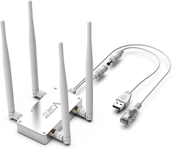 Vonets VBG1200 2.4GHz/5GHz Mini WiFi Bridge Ethernet/Wireless Repeater/Router/WiFi Signal Range Extender Industrial Powered by DC/USB with 1 RJ45 Male for DVR IP Camera