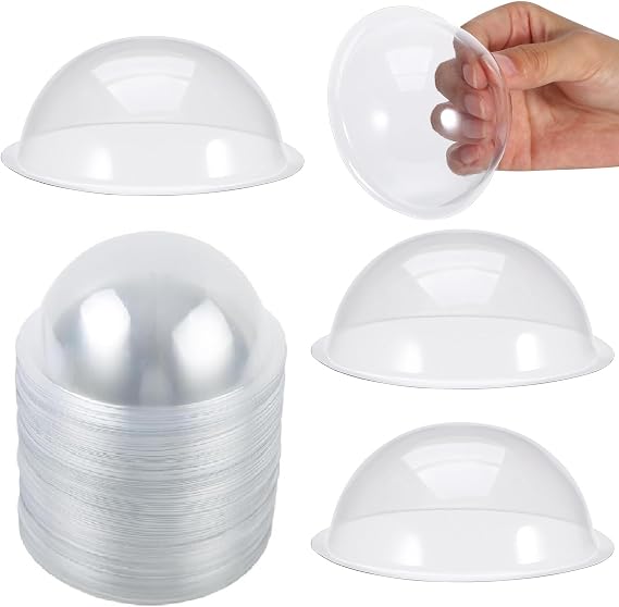 BESPORTBLE Plastic Domes for Crafts: 20Pcs Clear Round Shaker Covers for Shaker Card Making and Supplies Dimensional Domes for Paper Crafting, Handmade Scrapbooking Embellishments